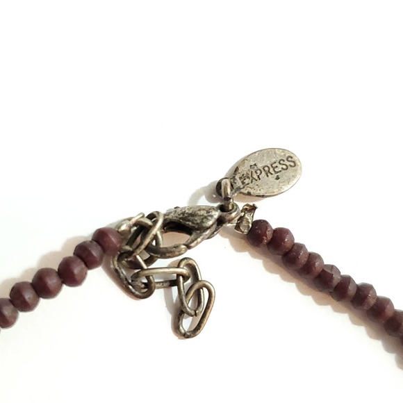 Express | Y2K Beaded Turquoise Necklace - Picture 4 of 5